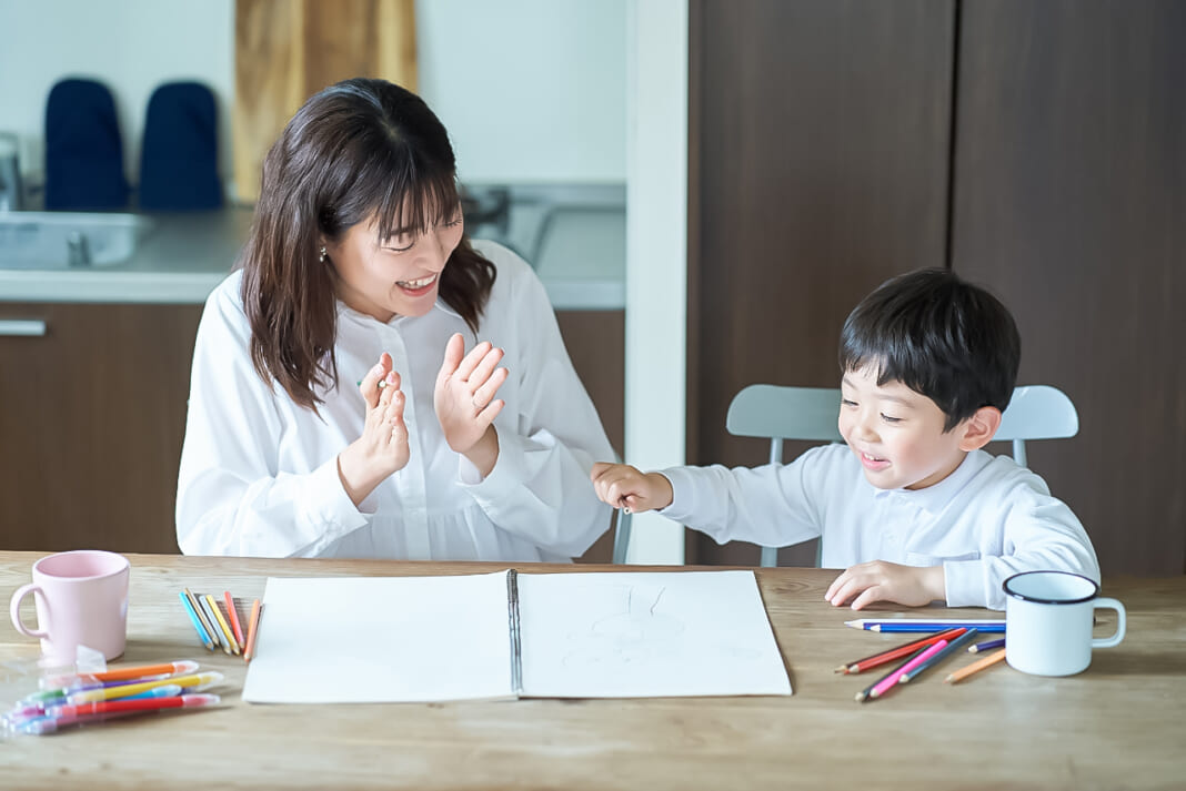 親子学習の風景