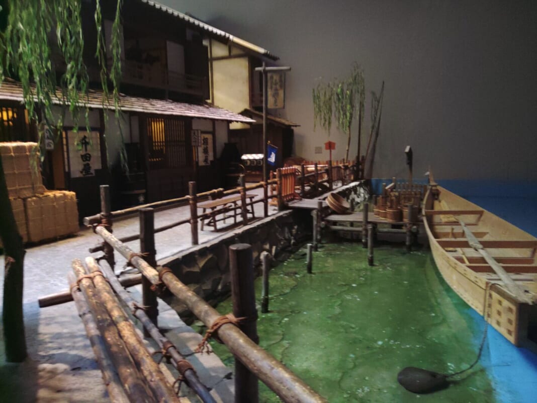 江東区深川江戸資料館に再現された深川の河岸