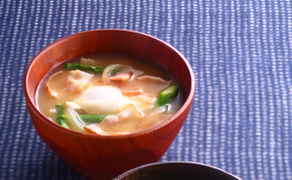 ささみと小松菜のとろみみそ汁