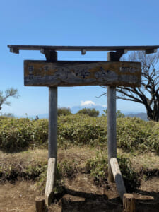 丹沢山山頂から富士を拝む