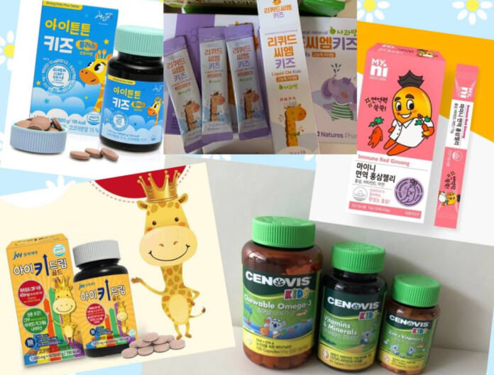 韓国の離乳食と乳幼児向けに販売されているサプリメント