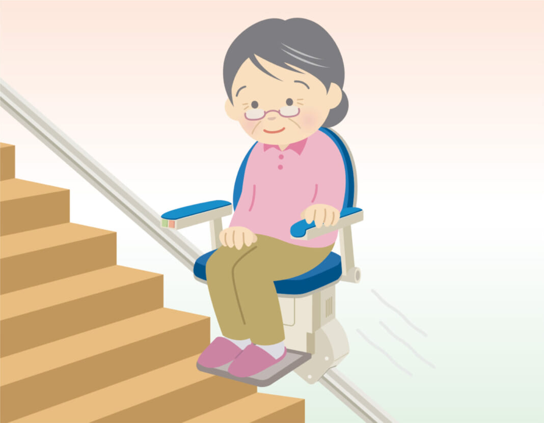 階段昇降機のイラスト