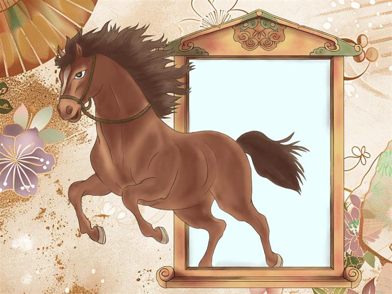 絵から飛び出したウマ