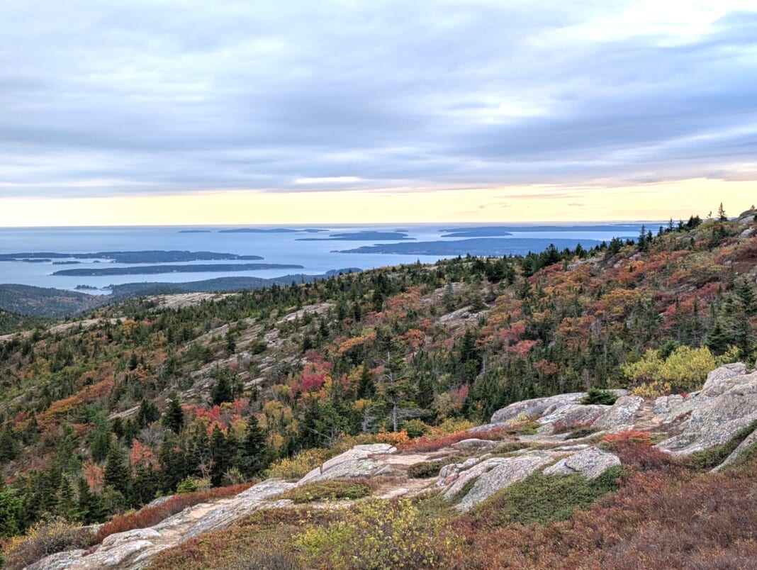 早朝のキャデラック山から見えた景色は神様からの贈り物